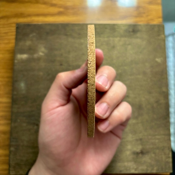 New England Patriots Logo Laser Engraved Cork Coaster - Picture 5 of 5